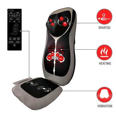 Сиденье для массажа с гелем шиацу с новой технологией для спины и шеи MEDICS CARE MC-2305