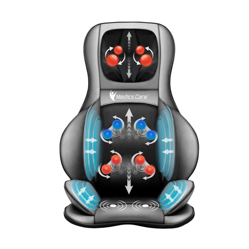 מושב עיסוי רב תכליתי שיאצו + כריות אוויר MEDICS CARE MC-2309